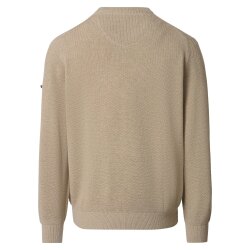 REDMOND Casual Herren Strick-Pullover Rundhals Comfort Beige