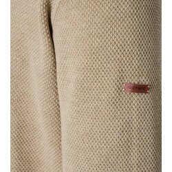 REDMOND Casual Herren Strick-Pullover Rundhals Comfort Beige