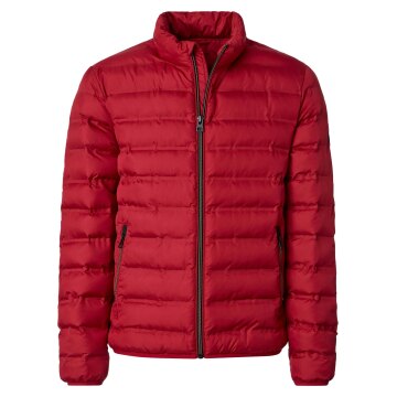 REDMOND Casual Herren Steppjacke Stehkragen Polyester Himbeerrot