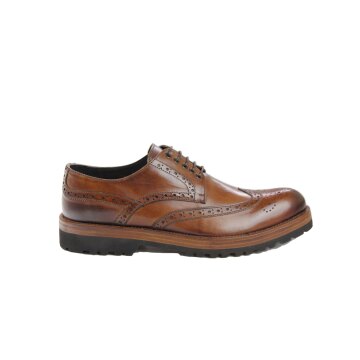 Hamlet FRED Herren Schnürschuh Budapester Crust Brandy EU43/UK9