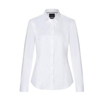 KARLOWSKY Damen Bluse ACTIVE-STRETCH Langarm Kent Slim Weiß