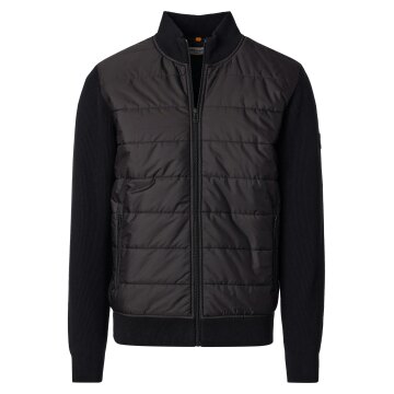 REDMOND Casual Herren Jacke Zipper Baumwollmix Schwarz