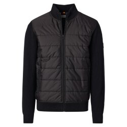 REDMOND Casual Herren Jacke Zipper Baumwollmix Schwarz