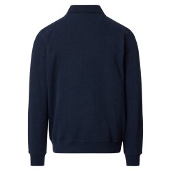 REDMOND Casual Herren Polo Pullover Langarm Strick Marine
