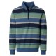 REDMOND Casual Herren Stricktroyer Langarm Blau gestreift