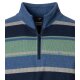 REDMOND Casual Herren Stricktroyer Langarm Blau gestreift