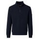 REDMOND Casual Herren Troyer Langarm Comfort Struktur Marine