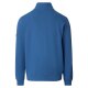 REDMOND Casual Herren Troyer Langarm Comfort Struktur Blau