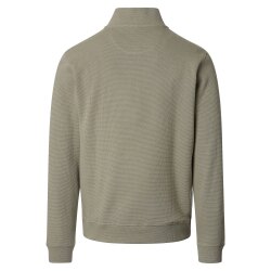 REDMOND Casual Herren Troyer Langarm Comfort Struktur Beige