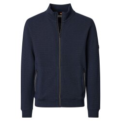 REDMOND Casual Herren Sweatjacke Stehkragen Zipper Marine