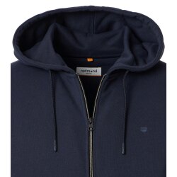 REDMOND Casual Herren Sweatjacke Kapuze Zipper Comfort Marine