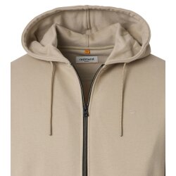 REDMOND Casual Herren Sweatjacke Kapuze Zipper Comfort Beige