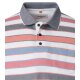 REDMOND Casual Herren Polo-Shirt Kurzarm Comfort Rot gestreift