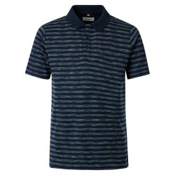 REDMOND Casual Herren Polo-Shirt Kurzarm Marine gestreift