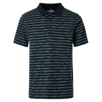 REDMOND Casual Herren Polo-Shirt Kurzarm Comfort Grün gestreift