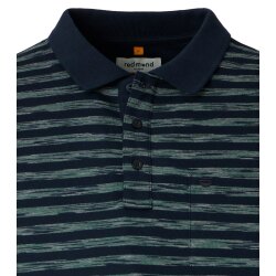 REDMOND Casual Herren Polo-Shirt Kurzarm Comfort Grün gestreift