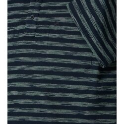 REDMOND Casual Herren Polo-Shirt Kurzarm Comfort Grün gestreift