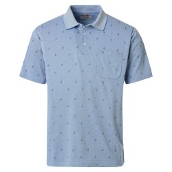 REDMOND Casual Herren Polo-Shirt Kurzarm Comfort Blau...
