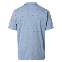 REDMOND Casual Herren Polo-Shirt Kurzarm Comfort Blau...