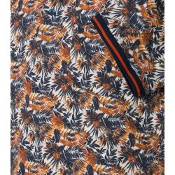 REDMOND Casual Herren Polo-Shirt Kurzarm Comfort Terra Palmen