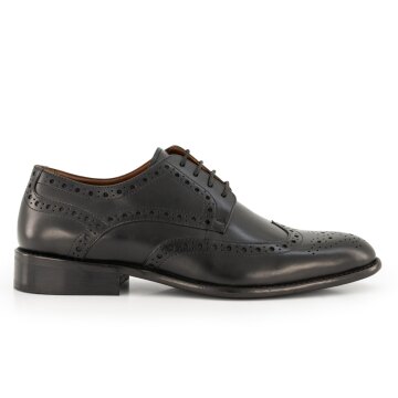 Prime Shoes PEDRO Herren Budapester Glattleder Crust-Black
