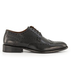 Prime Shoes PEDRO Herren Budapester Glattleder Crust-Black