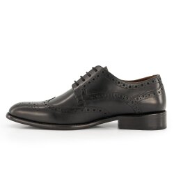 Prime Shoes PEDRO Herren Budapester Glattleder Crust-Black