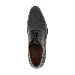 Prime Shoes PEDRO Herren Budapester Glattleder Crust-Black
