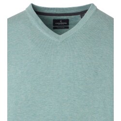 CASAMODA Herren Pullover V-Neck Regular Pima-Baumwolle Mintgrün
