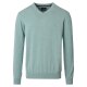 CASAMODA Herren Pullover V-Neck Regular Pima-Baumwolle Mintgrün