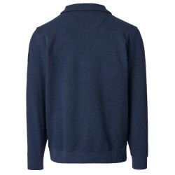 CASAMODA Herren Sweat-Troyer Zipper Regular Baumwollmix Blau