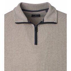 CASAMODA Herren Sweat-Troyer Zipper Regular Baumwollmix Beige