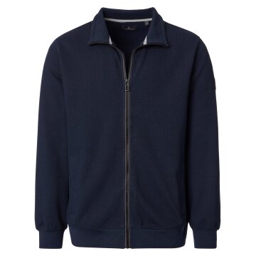 CASAMODA Herren Sweatjacke Stehkragen Zipper Baumwollmix Marine