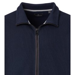 CASAMODA Herren Sweatjacke Stehkragen Zipper Baumwollmix Marine