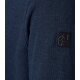 CASAMODA Herren Sweatjacke Stehkragen Zipper Baumwollmix Blau