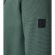 CASAMODA Herren Sweatjacke Stehkragen Zipper Baumwollmix Grün
