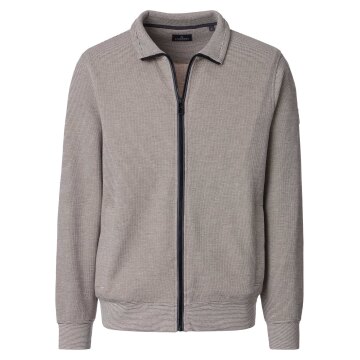 CASAMODA Herren Sweatjacke Stehkragen Zipper Baumwollmix Beige