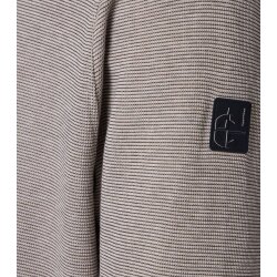 CASAMODA Herren Sweatjacke Stehkragen Zipper Baumwollmix Beige