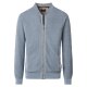 CASAMODA Herren Strickjacke Collegekragen Zipper Hellblau