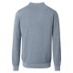CASAMODA Herren Strickjacke Collegekragen Zipper Hellblau