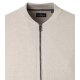 CASAMODA Herren Strickjacke Collegekragen Zipper Regular Weiß