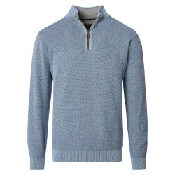CASAMODA Herren Strick-Troyer Zipper Regular Baumwolle...