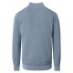 CASAMODA Herren Strick-Troyer Zipper Regular Baumwolle Hellblau