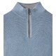 CASAMODA Herren Strick-Troyer Zipper Regular Baumwolle Hellblau