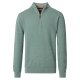 CASAMODA Herren Strick-Troyer Zipper  Regular Baumwolle Grün