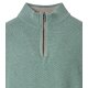 CASAMODA Herren Strick-Troyer Zipper  Regular Baumwolle Grün