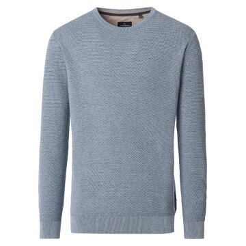 CASAMODA Herren Pullover Langarm Rundhals Baumwolle Hellblau