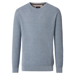 CASAMODA Herren Pullover Langarm Rundhals Baumwolle Hellblau