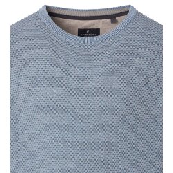CASAMODA Herren Pullover Langarm Rundhals Baumwolle Hellblau