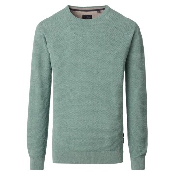 CASAMODA Herren Pullover Langarm Rundhals Regular Baumwolle Grün